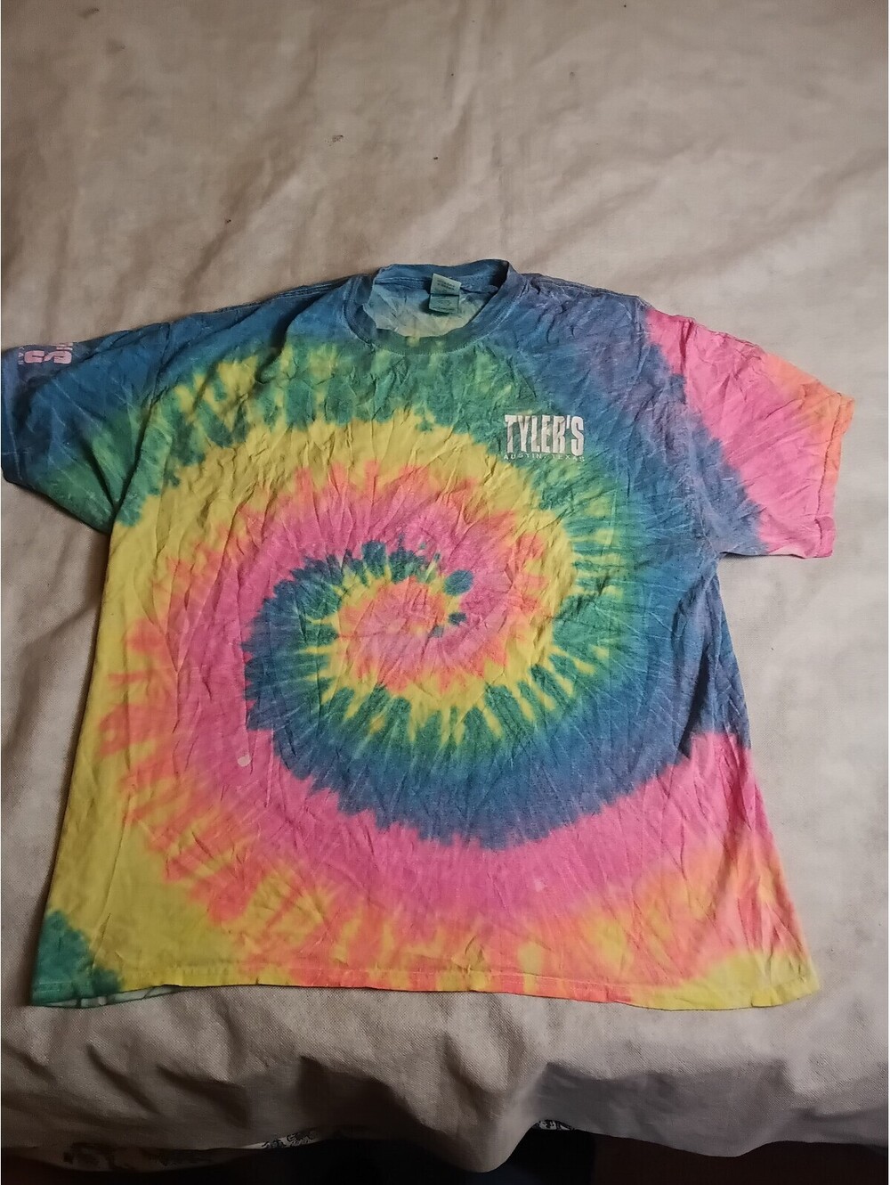 Tyler's Austin Texas Tie-Dye T-Shirt Regular XXL Multi Cotton Casual Boho